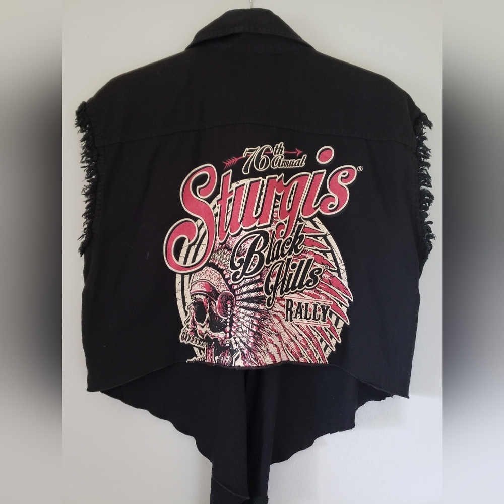 Tie front Sturgis button up shirt